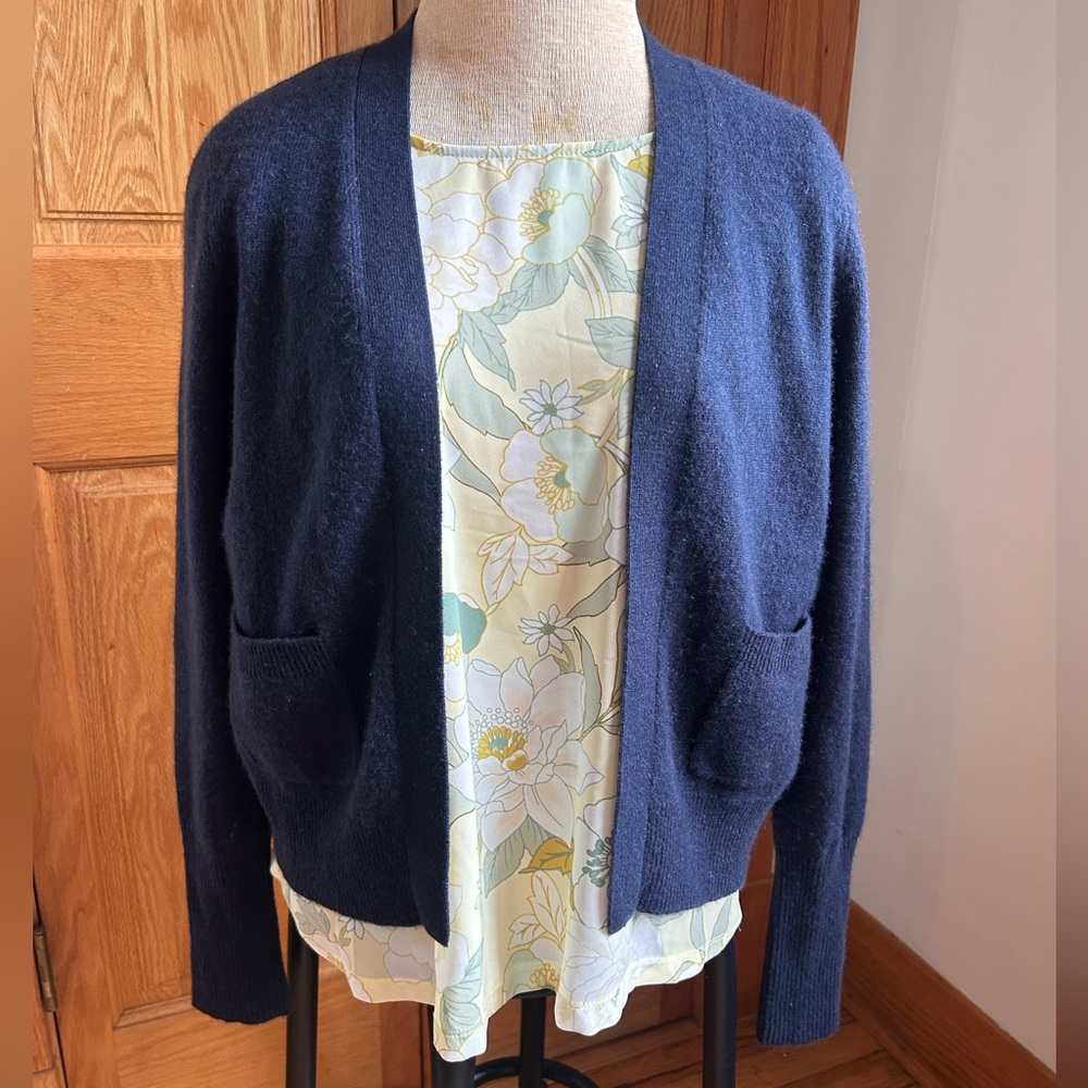 1901 Deep Blue Cashmere Cardigan